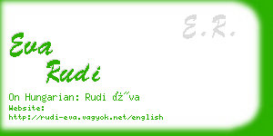 eva rudi business card